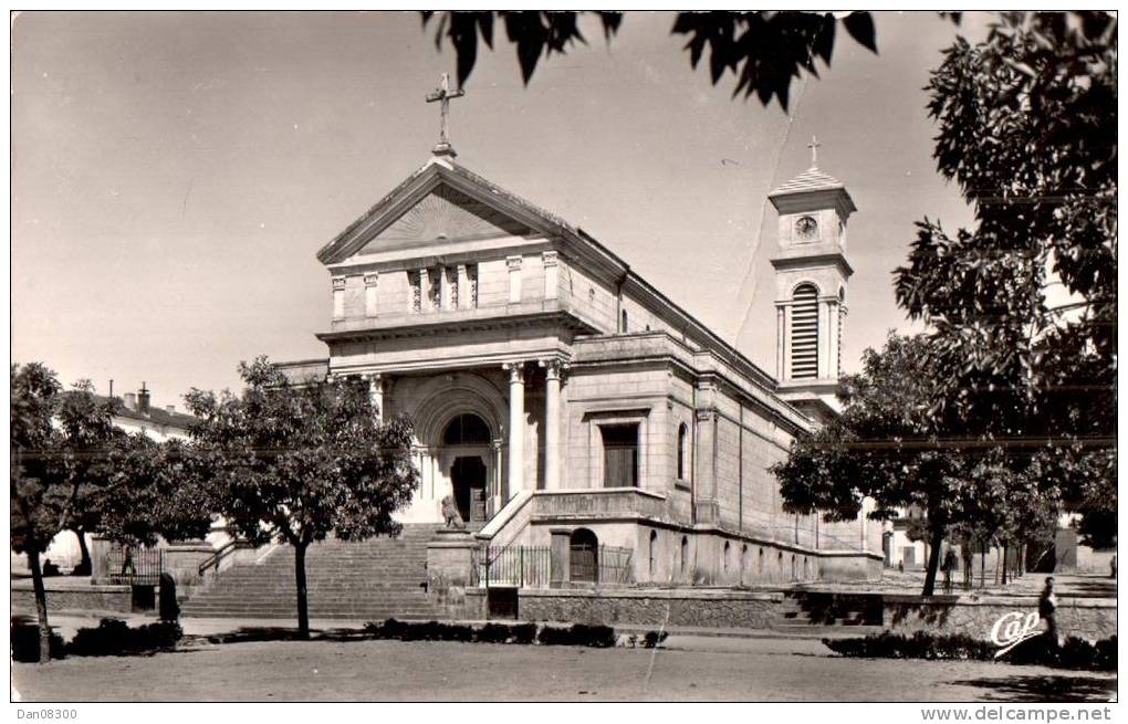 ALGERIE SOUK AHRAS L'EGLISE CPSM CIRCULEE 1958