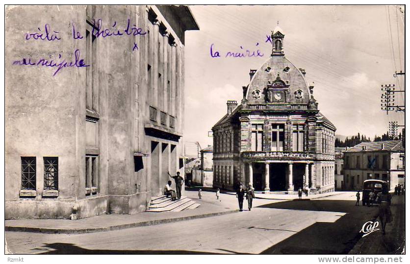 ALGERIE  SOUK AHRAS La Mairie et le Théatre