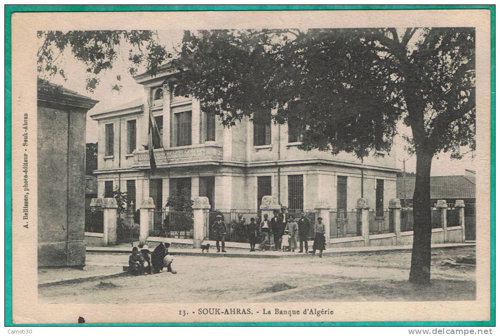 CPA ALGERIE - SOUK-AHRAS - LA BANQUE D'ALGERIE
