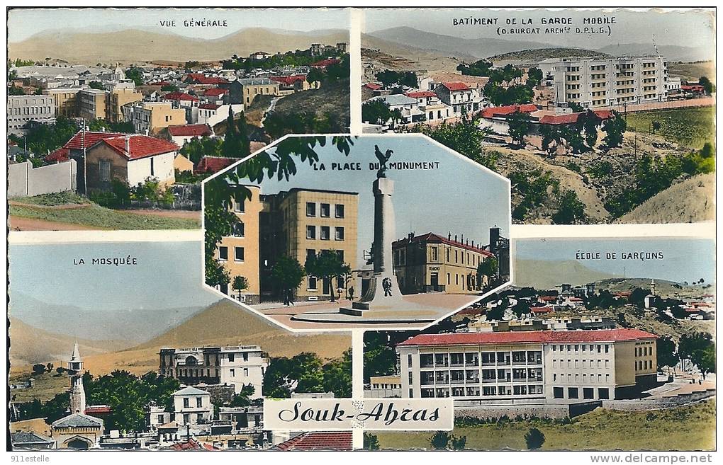 algérie - SOUK - AHRAS - 5 vues ( en 1957 )