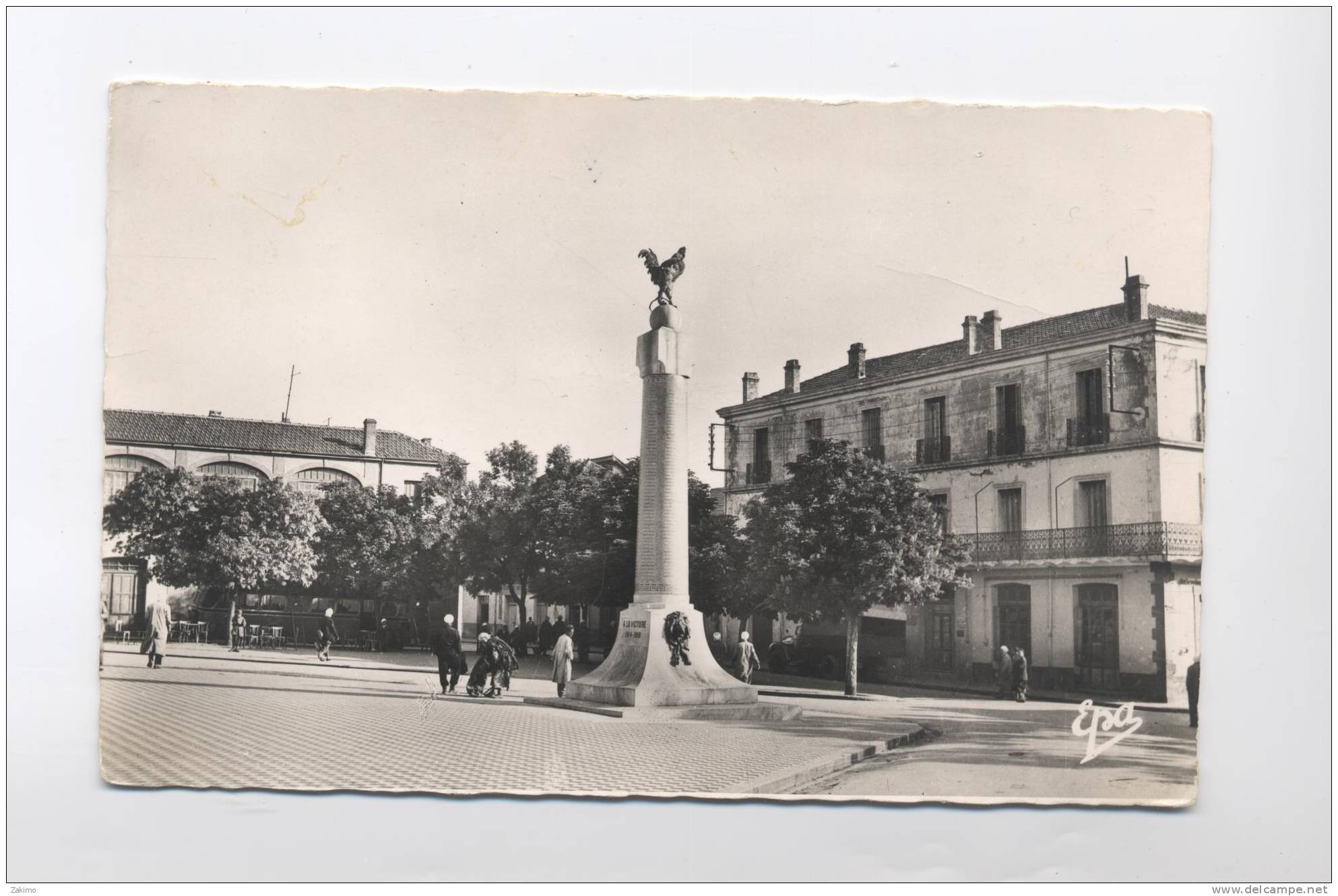 SOUK AHRAS --PLACE DU MONUMENT AUX MORTS --SCAN RECTO/VERSO-Y1