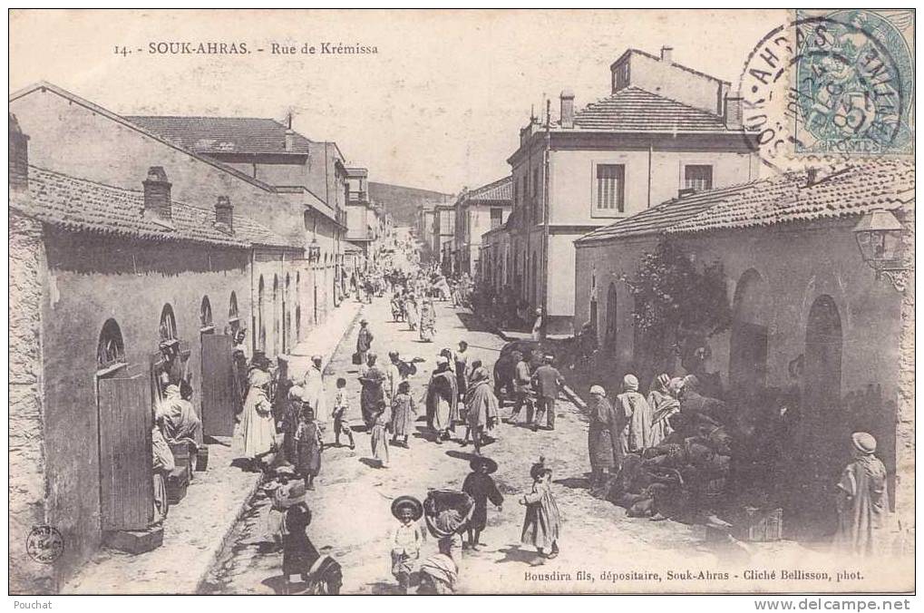 Souk Ahras.- (Algérie) Rue de Krémissa  - (belle animation)