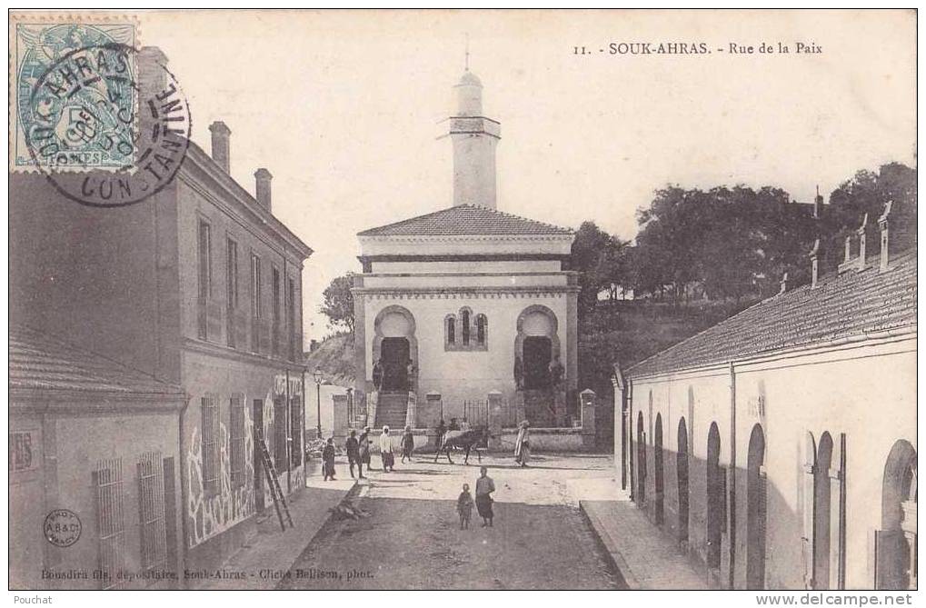 Souk Ahras.- (Algérie) Rue de la Paix - (belle animation)