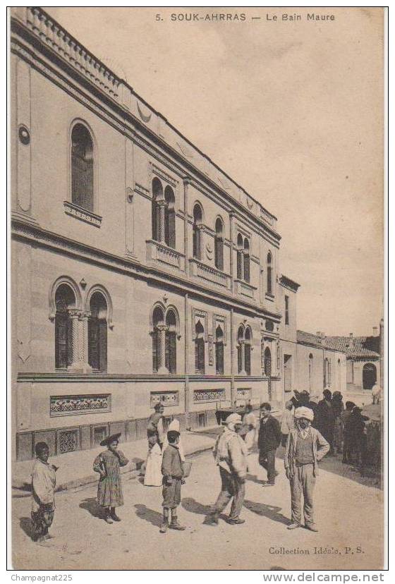 CPA ALGERIE SOUK AHRRAS Le Bain Maure Animation 1916