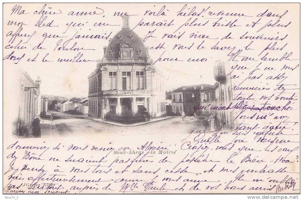 Souk  Ahras.- (Algérie) La Mairie  - (oblitération de 1903)