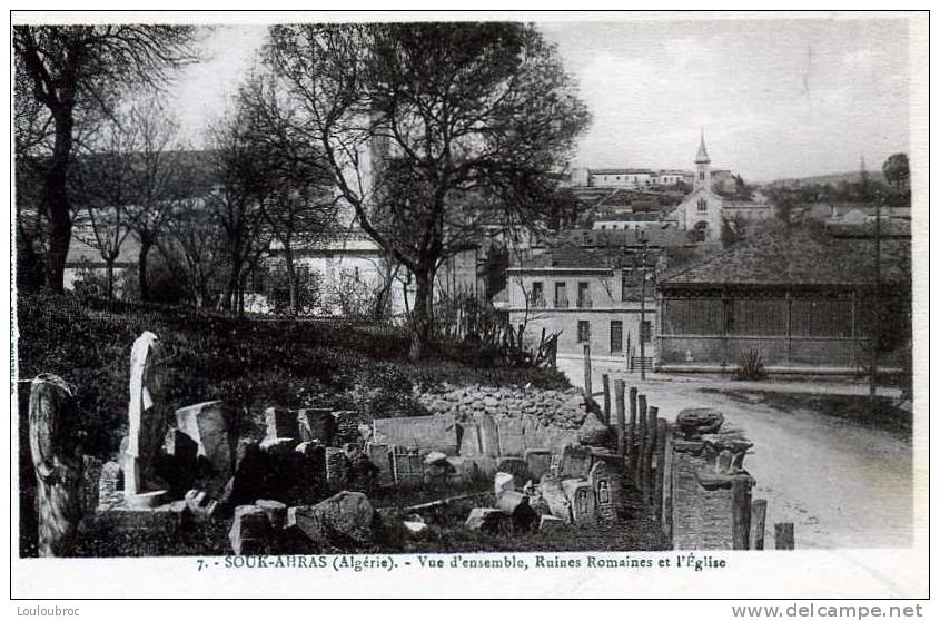 SOUK AHRAS VUE D'ENSEMBLE RUINES ROMAINES ET L'EGLISE COLL ETOILE PHOTO ALBERT