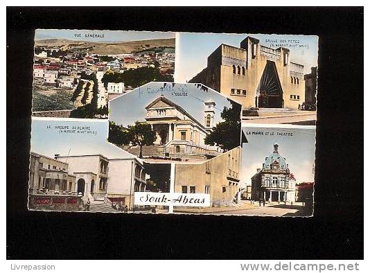 cpsm , Souk Ahras , souvenir (vues multiples ),  voyagé  en enveloppe