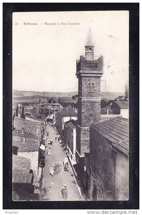 AFR1-62 ALGERIA TEBESSA MOSQUEE ET RUE CARACALLA