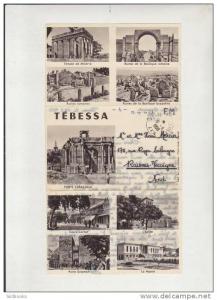 CPSM TEBESSA / CARTE POSTE CACHET ARMEE AFN FM MULTIVUES 1959 RECTO VERSO ALGERIE