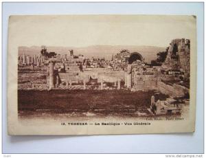 cpa, très belle vue, Tebessa, la basilique, vue générale