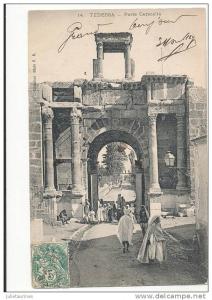 TEBESSA ALGERIE PORTE CARACALLA CPA  BON ETAT