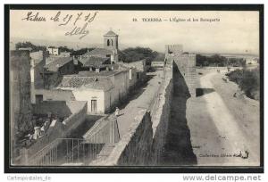 CPA Tebessa, L'Eglise et les Remparts