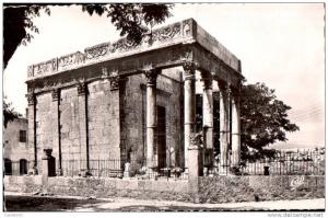 ALGERIE TEBESSA LE TEMPLE DE MINERVE CPSM CIRCULEE 1956
