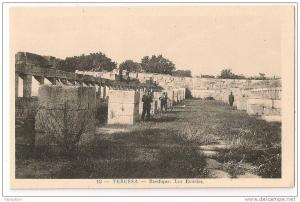 cpa bon etat    algérie , tebessa , basilique , les écuries  , carte impeccable
