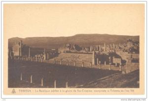 CPA ALGERIE - TEBESSA - La Basilique édifiée à la gloire de Ste-Crispine, martyrisée à Tebessa en l'an 304