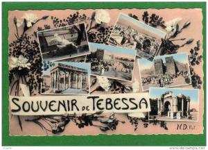 Tébessa multi-vues belle carte     CPA   Algérie    année1955  édit  N D
