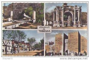 (Algérie) 091, Tebessa, Sirecky 19, Multi vues, voyagée sous plis, bon état