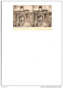 Tébessa - La porte Caracalla -carte stéreoscopique