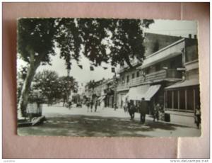 CPSM TEBESSA N°10 LE COURS CARNOT UN JOUR DE FETE - ECRITE EN 1955