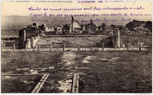 CARTE POSTALE ANCIENNE. ALGERIE. TEBESSA. RUINES DE LA BASILIQUE. 1915.
