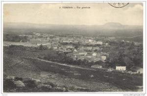CPA circulée 1914 Tebessa - vue générale