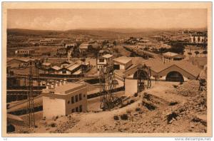 Algérie (Tébessa)-Mine du DJEBEL-KOUIF-Cie des Phospates de Constantine-vue panoramique, trainage El Bey *PRIX FIXE