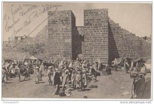 CPA ALGERIE TEBESSA La Porte Salomon Animation 1907