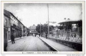 ALGERIE - TEBESSA - COURS CARNOT ET LE KIOSQUE -