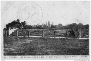 13311    Algeria  Tebessa,  La  Basilique  edifiee a la glorie de Sainte  Crispine (304)   VGSB  1939