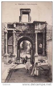 ALGERIE TEBESSA  PORTE CARACALLA TRES ANIMEE NON ECRITE BE