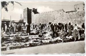 Tebessa. Marché, rempart Romain. CPSM petit format, très animée. Excellent état