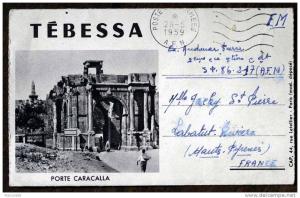 Tébessa - Porte Caracalla - Dépliant Multivue - Ruines - 1959