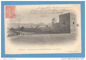 ....... CARTE POSTALE POSTAL POSTCARD FRONT STAMP TCV ALGERIA TEBESSA CASTLE 1900 !!