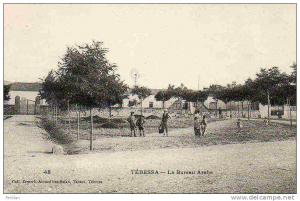 AFRIQUE. ALGERIE. TEBESSA. Vue sur Le Bureau Arabe et une Eolienne.