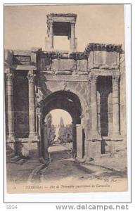 cpa algerie      tebessa arc de triomphe quadrifons de caracalla