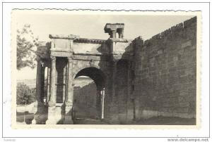 ALGERIE  /  cliché n° 26  /   Tebessa , Arc de Triomphe de Caracalla  -  23 Avril 1936    ( légende manuscrite au dos )