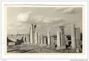 ALGERIE / CARTE-PHOTO  cliché n° 30 /  Tebessa , Ruines de la basilique  -  23 Avril 1936  ( légende manuscrite au dos )