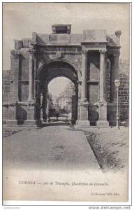 tebessa arc de triomphe, quadrifons de caracalla cpa bon état