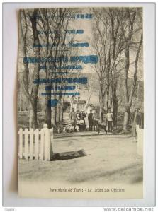 cpa, très belle vue animée, Jumenterie de Tiaret, le jardin des officiers