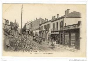 Carte Postale Ancienne Algérie - Tiaret. Rue Bugeaud