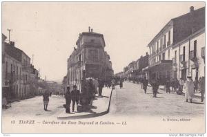 ALGERIE - TIARET - Carrefour des rues Bugeaud et Cambon