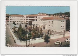 Algérie Tiaret le Lycée Ibnon Roustoum Bâtiments voitures belle carte dentelée