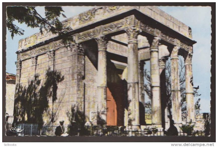 CPSM TEBESSA LE TEMPLE DE MINERVE ALGERIE CARTE COLORISEE RUINE ANTIQUITE
