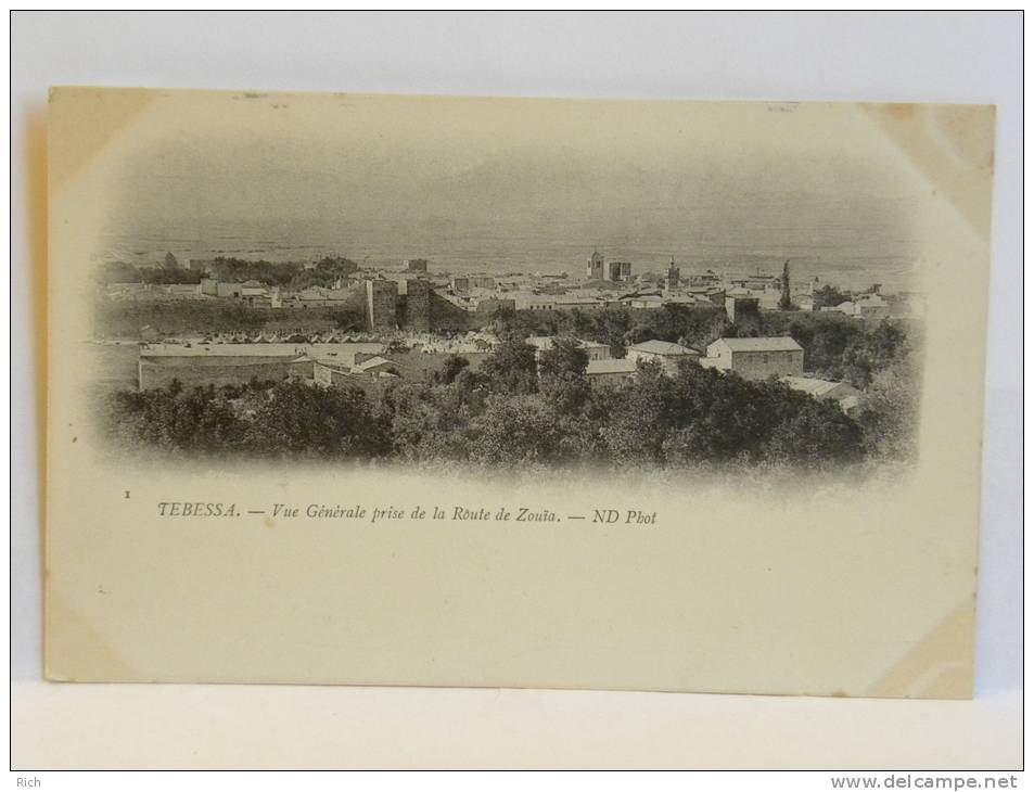 CPA précurseur ALGERIE - TEBESSA - Vue générale prise de la route de Zouïa