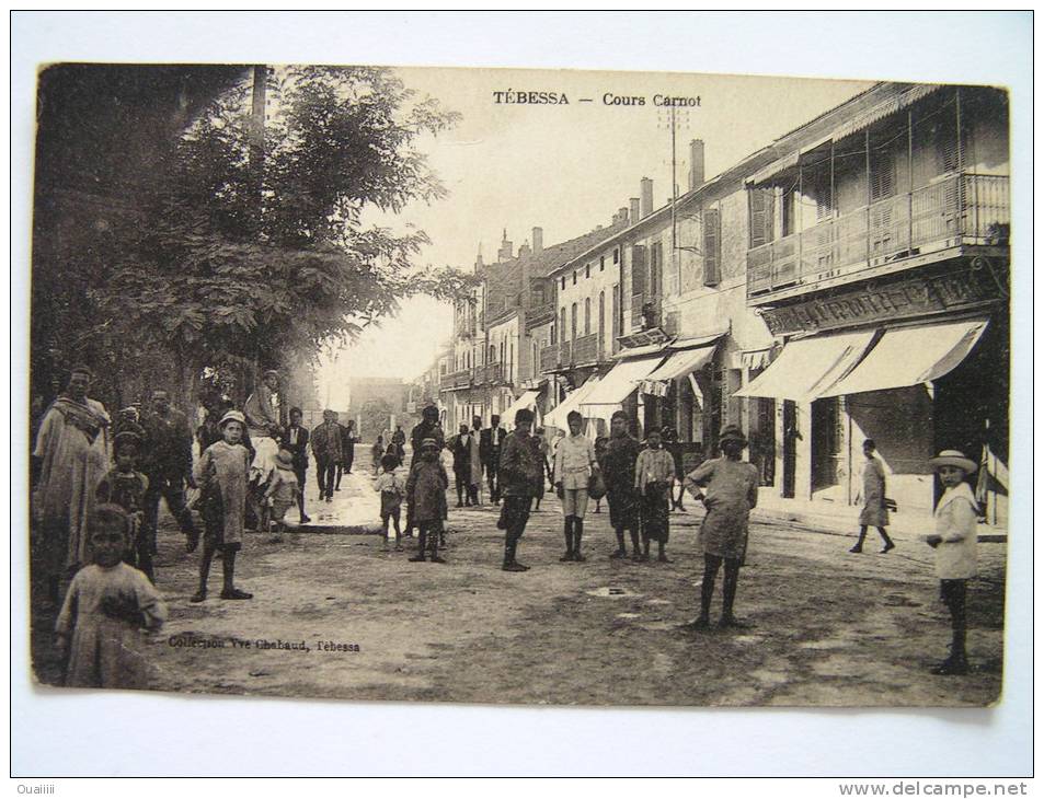 cpa, très belle animation, Tebessa, cours Carnot