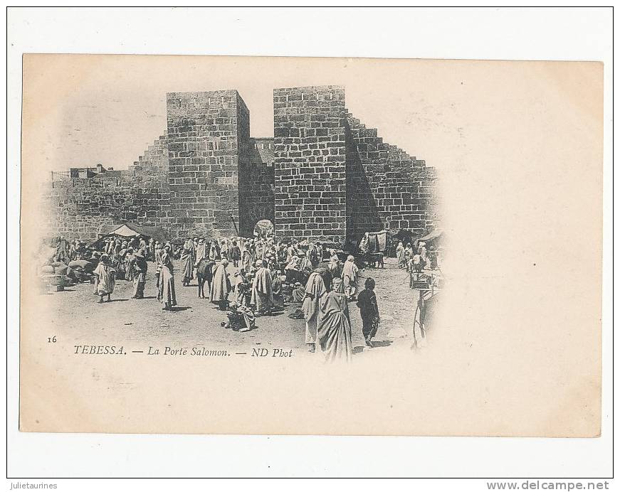 TEBESSA LA PORTE SALOMON CPA ALGERIE BON ETAT