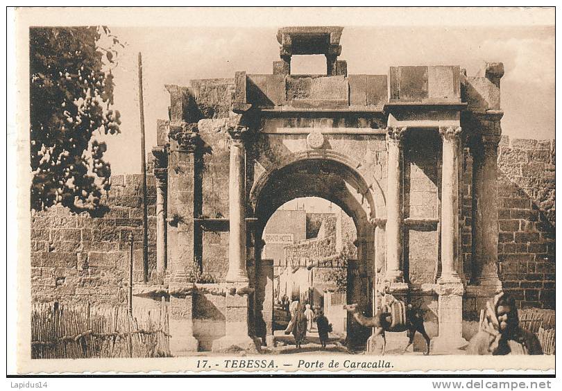 H H 358 / C P A - ALGERIE - TEBESSA  -PORTE DE CARACALLA