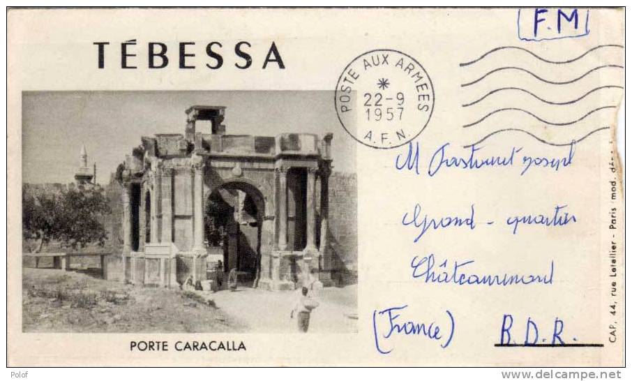 TEBESSA - Carte lettre illustrée de 13 vues (3 volets)    (46100)