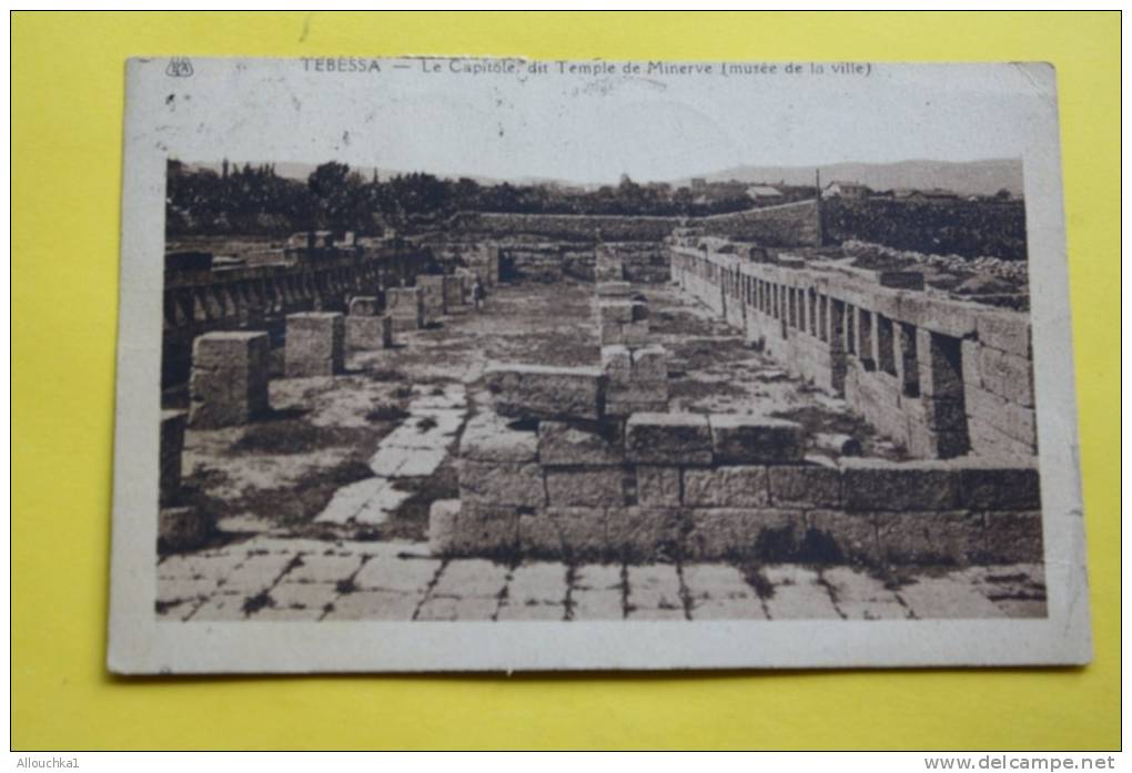 01/03/1947- CPA Tébessa Constantine Capitole temple de minerve (Algérie ex colonie française)pourMeknès au Maroc