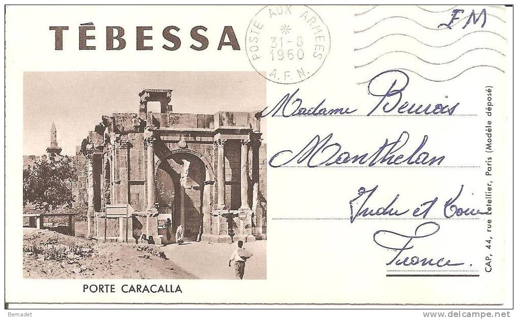 TEBESSA ... CARTE LETTRE  .. MULTI VUES